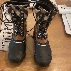 Burberry rain boots